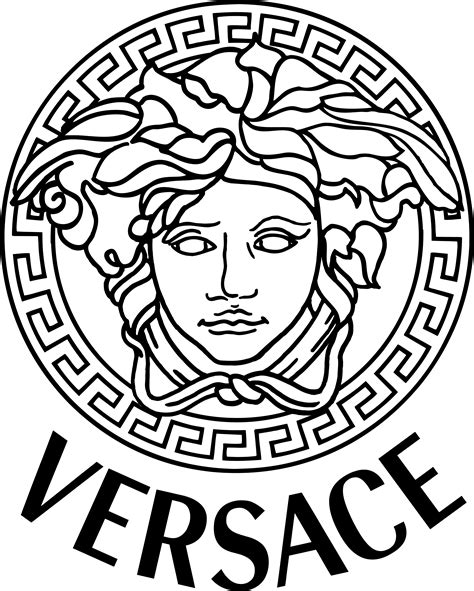 symbole de la marque versace|versace logo black and white.